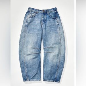 Free People We The Free Lucky You Mid rise Barrel Jeans